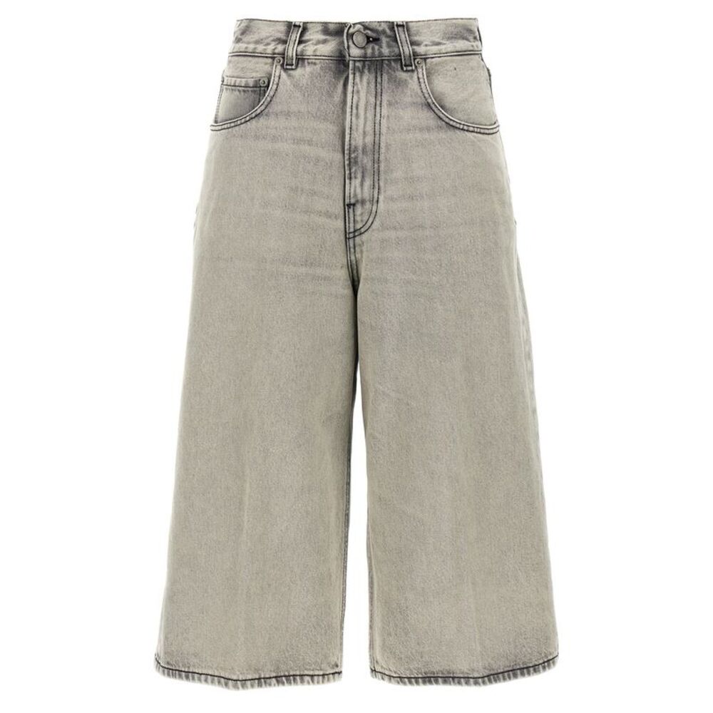 Haikure White Cotton Bermuda Women's Shorts
